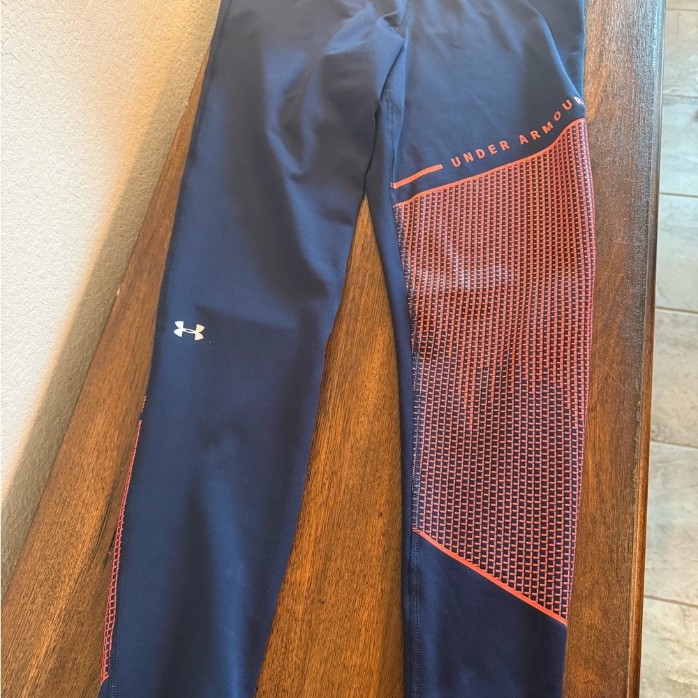 Under Armour Dark Blue and Orange Leggings
